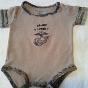 5/$20 MAJOR TROUBLE ONESIE